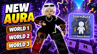 NEW Storm Aura! ⚡ +1 Speed Keyboard Escape Roblox - All 3 Worlds