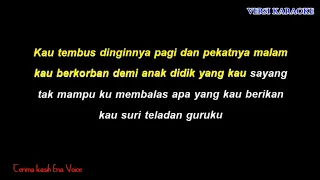 terima kasih guruku versi ena voice karaoke lirik lagu perpisahan sekolah 