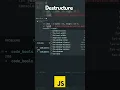 destructure an object javascript