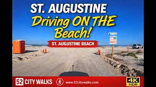 St Augustine Florida Beach Drive POV Driving ON The Beach 4K R Florida
