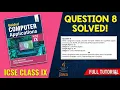 ICSE Class 9 Java Check Perfect Square Cylinder Volume Q8 Guided Computer Applications