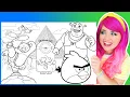 Coloring Movie Characters Shrek Kung-Fu Panda Angry Birds Ice Age Minions Coloring Pages