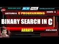 Binary search program in C