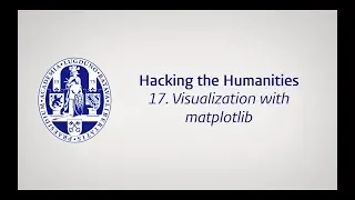 Episode 17 Visualization with Matplotlib