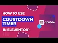 How to use countdown in Elementor
