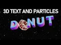 Making My Portfolio Stand Out with Particles and 3D Text Portfolio Journey 4