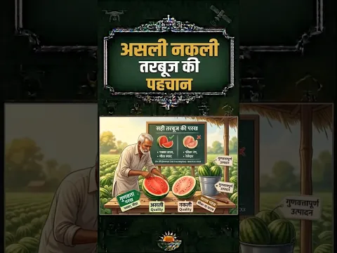 असली नकली तरबूज की पहचान👍👏#greentv #watermelon #farming #awarness #news