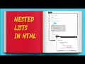 14-Full Stack Web Development For Beginners - Nested Lists in HTML