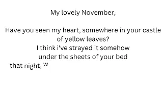 Letter To November Poem by A Waltz For Zizi in Cryptoquote 2022