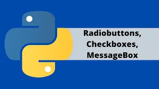 Tkinter Python GUI Tutorial For Beginners - Radiobuttons Checkboxes MessageBox