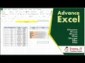 Ms-Excel - Database Function Dsum Dcount Dcounta Dmax Daverage Dmin Functions in Excel