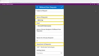 Wildcard Access Request Process