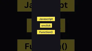 Javascript onclick function Javascript onclick event