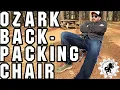 OZARK TRAIL BACKPACKING CHAIR from WALMART with TREKKING POLE RUBBER FOOT MOD