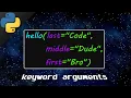 Python keyword arguments
