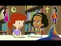 Big Mouth Missy explains a book to Jessi