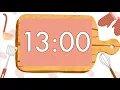 13 Minute Timer with Relaxing Music for Classroom Fun Alarm and Flashing Zeros at End