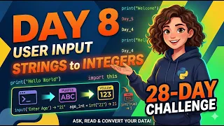 User Input Type Casting in Python Strings to Integers Day 8