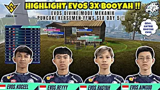 full highlights evos divine 3x booyah ffws sea spring 2025 day 5 group ac