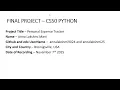 CS50 - Python Final Project