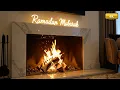 Lagu Happy Ramadan Cozy Night 🌙 Wooden Fireplace Burning on Modern Granite | Sleep \u0026 Relaxation