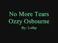 Ozzy Osbourne - No More Tears Lyrics