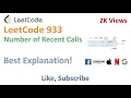 LeetCode 933 Number of Recent Calls - Interview Question Solved In Java Using LinkedList Queue