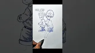 Gon Vs Killua Stickman Drawing Art Anime Animeart 