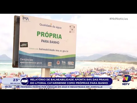 Relatório de balneabilidade aponta 64% das praias do Litoral Catarinense como próprias para banho