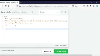 Employee Salaries HackerRank SQL
