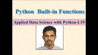 Built in functions LEC19