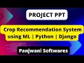 PPT - Crop Recommendation System using ML Python Django