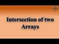 Intersection of two Arrays CSE Interview Prep CIP