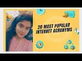 20 most popular internet acronyms