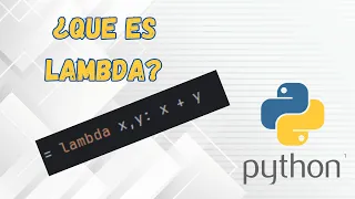 Que es LAMBDA en PYTHON Tutorial Python Como usar Lambda y para que sirve