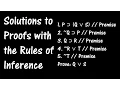 Logic Lesson 7 Solutions to Proofs with the Rules of Inference