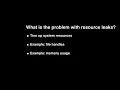 Resource Leak Bug Type in Infer Static Analysis