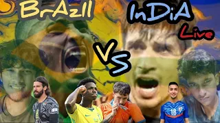 BRAZIL VS INDIA 📈 LIVE REACTION #BRAZIL#INDIA#USA#MRBEAST#SHORTS#EDIT#VIRAL