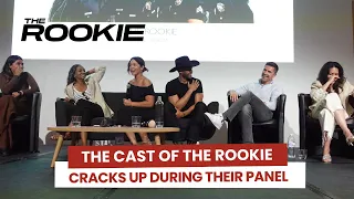 The Rookie the cast cracks up during their panel at the Saving Lives Convention in Paris