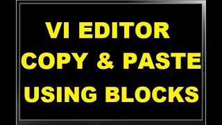 Use the buffer to copy paste blocks of lines