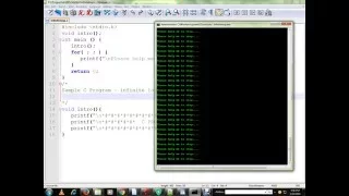 INFINITE LOOP IN C PROGRAM