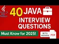 Top 40 Java Interview Questions With Answers Crack Your Next Job