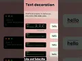Text decoration in CSS