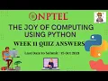 The Joy of Computing Using Python Week 11 Quiz Answers NPTEL Course Quiz Answer
