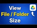 How To View File or Folder Size in Google Drive