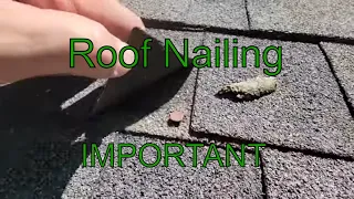 Roof leaking due to bad nailing nail placement