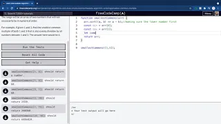 Smallest Common Multiple - FreeCodeCamp challenge