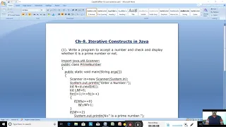 Date- 2021 Class - 9 Computer Applications Ch-8 Iterative Constructs in Java Part-10