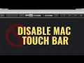 Disable TouchBar - EASY