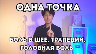 Одна точка избавит от боли в шее, трапеции и головной боли